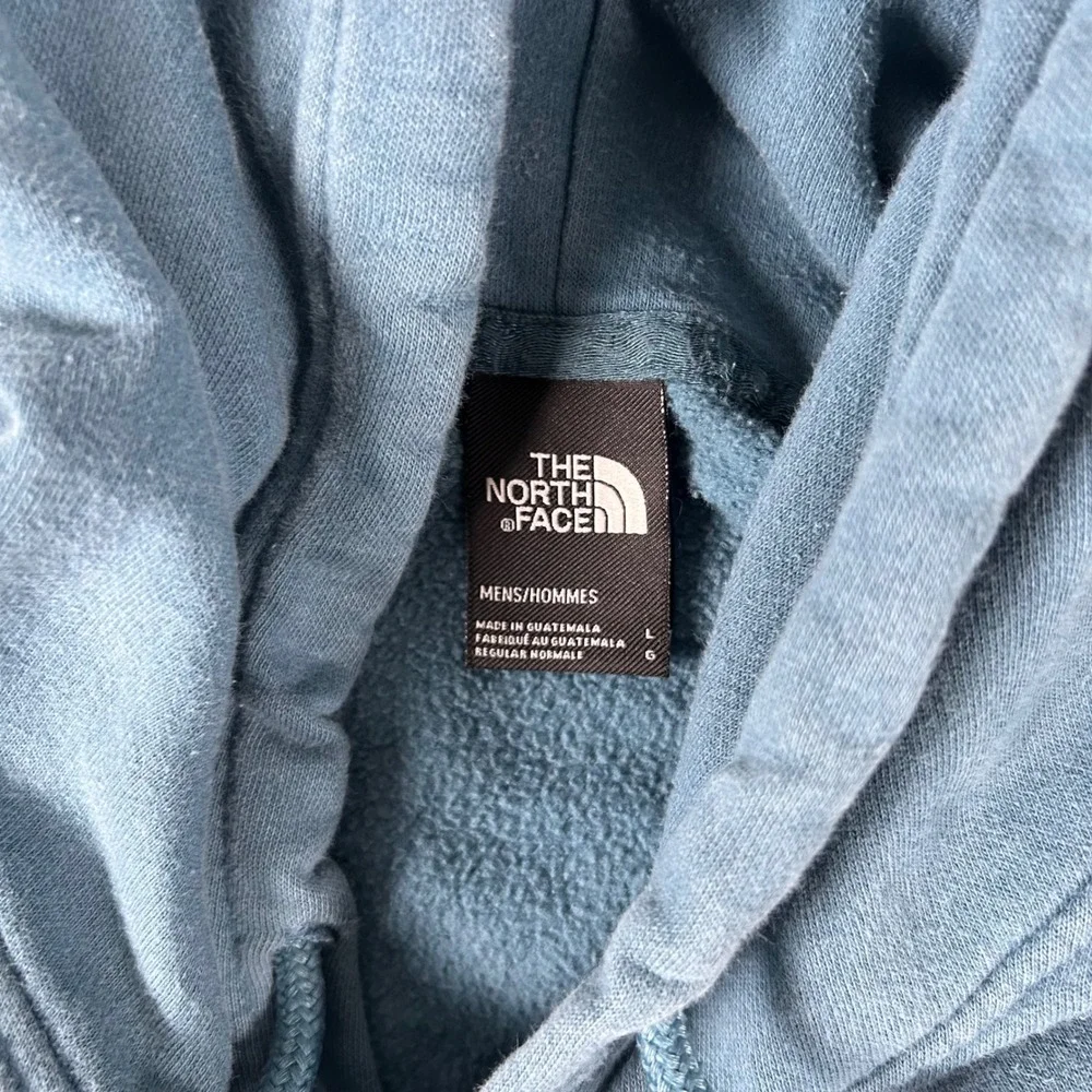 The North Face Hoodie Mens Large Teal Blue Never Stop Exploring Gl Sweatshirt